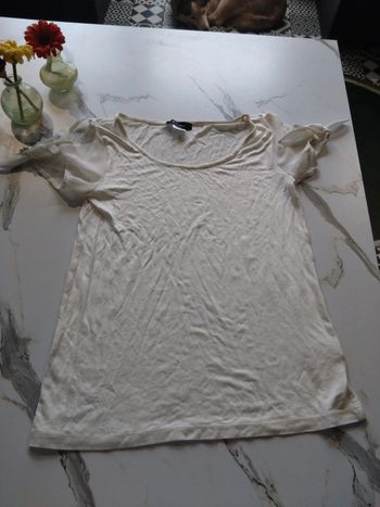 T shirt blanc neuf la redoute création t 34 36 neuf