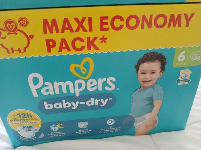 Lot 2 cartons  couches pampers maxi pack   T6 - photo numéro 3