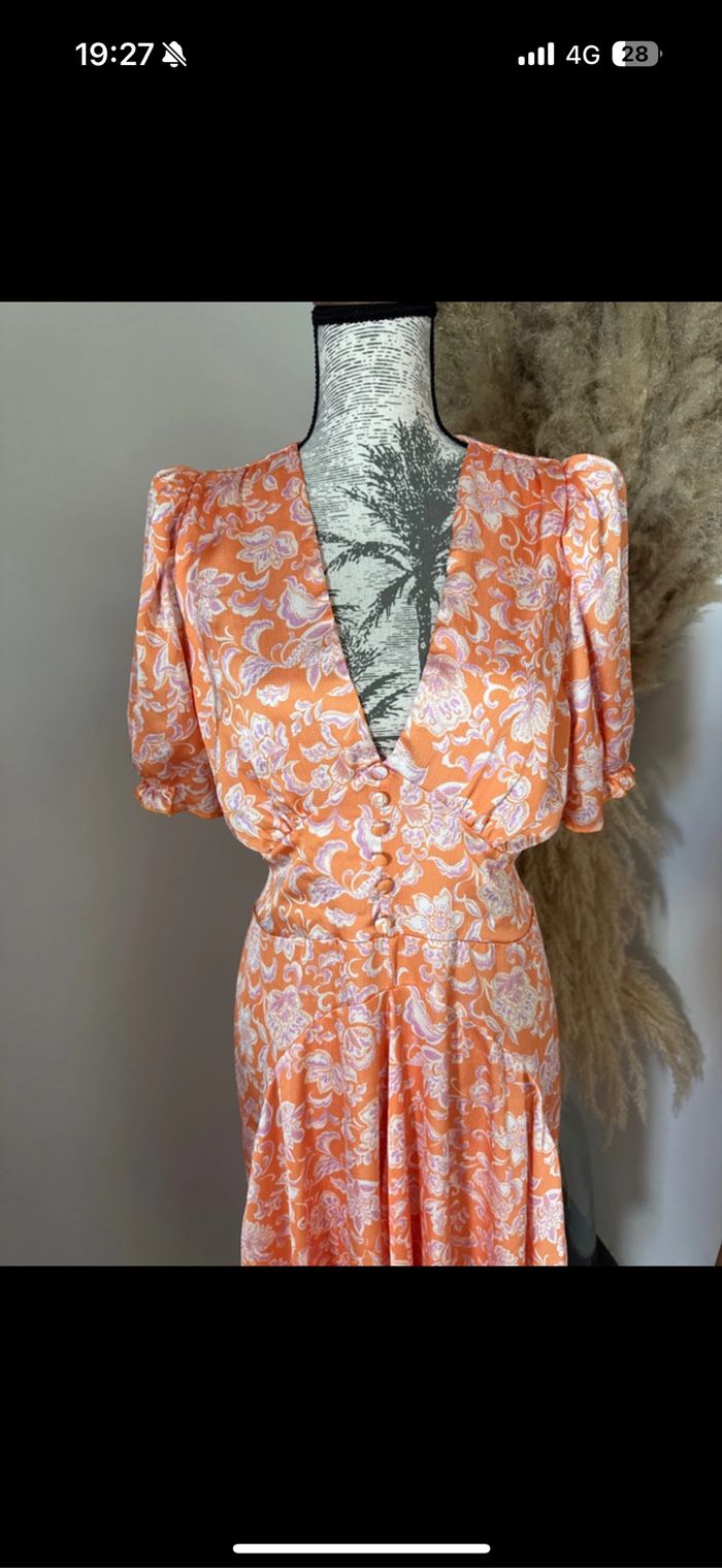 Robe longue chic soyeuse fleuri - photo numéro 8