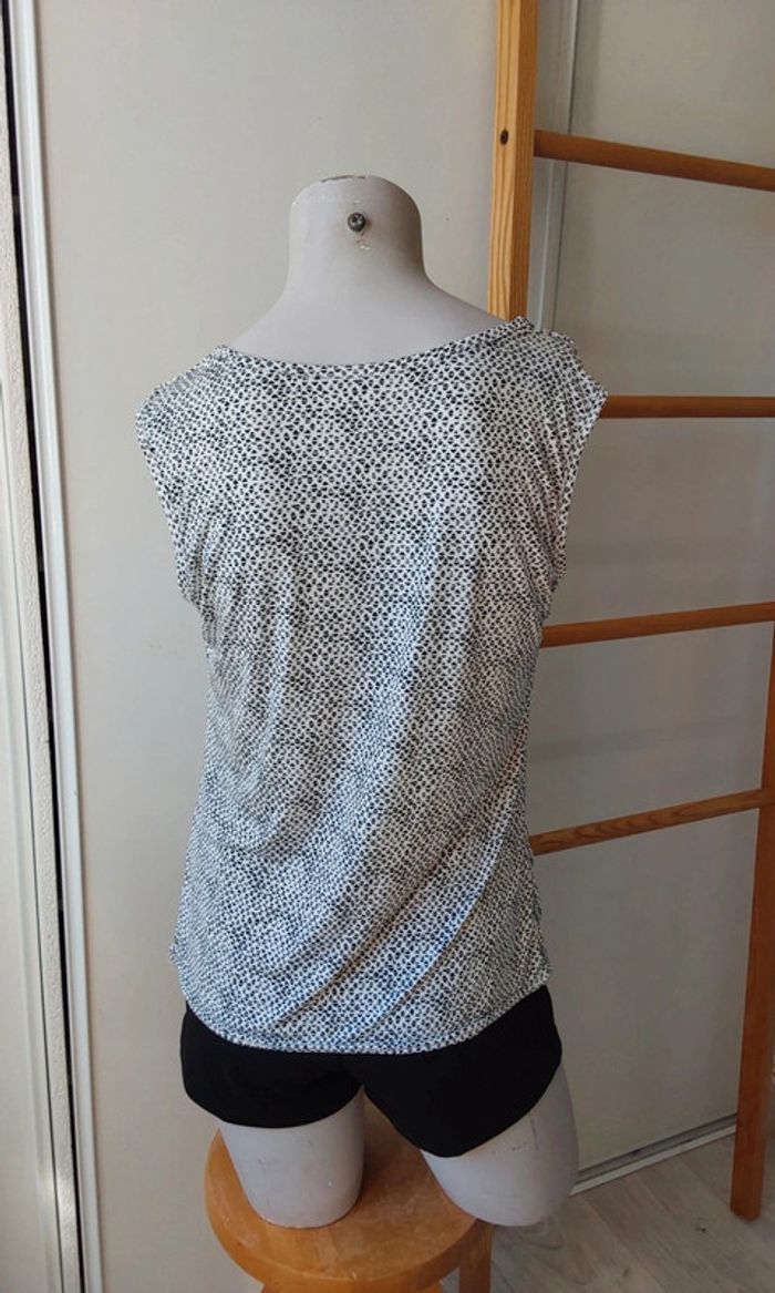 Débardeur imprimé blanc noir T 38 - photo numéro 2