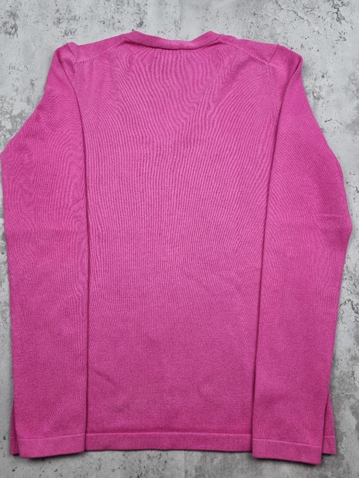 Pull col V Tommy Hilfiger fuschia – Taille S/36 Femmes - photo numéro 4