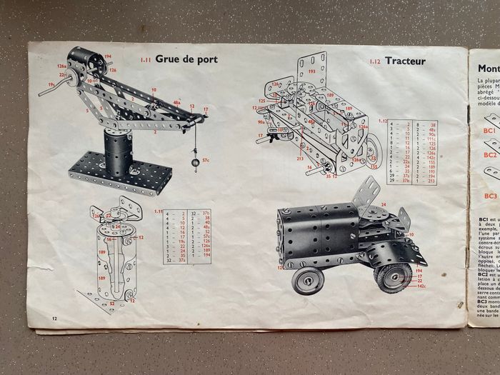 Manuel d’instructions pour boîte Meccano 0 et 1 - photo numéro 2