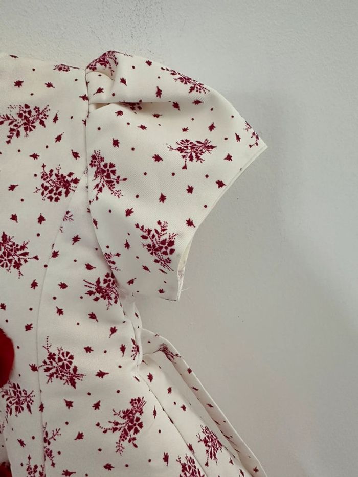 Robe de cérémonie fille blanche et rouge - photo numéro 5