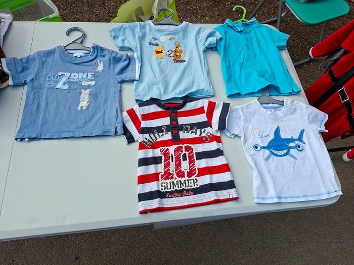 Lot de 5 T-shirts garçon 18 mois manches courtes