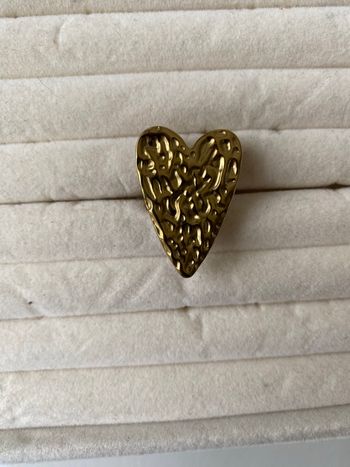 Bague cœur martelée 