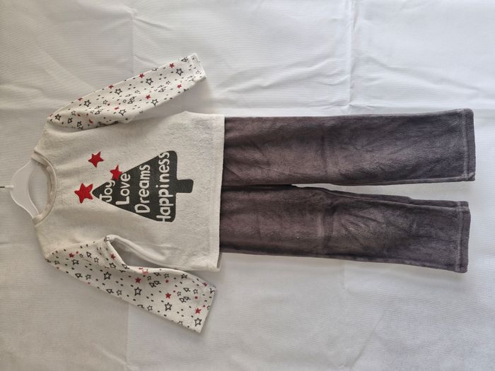 Pyjama mixte 2 ans Orchestra Blanc gris étoile sapin Joy Love Dreams Happiness