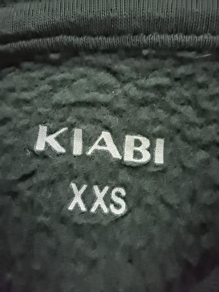 Sweat à capuche vert et blanc XXS - photo numéro 3