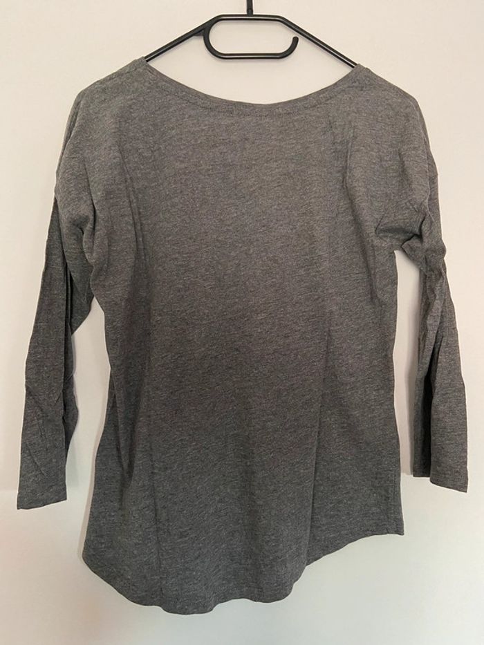 T-shirt manches longues Mango gris - photo numéro 3