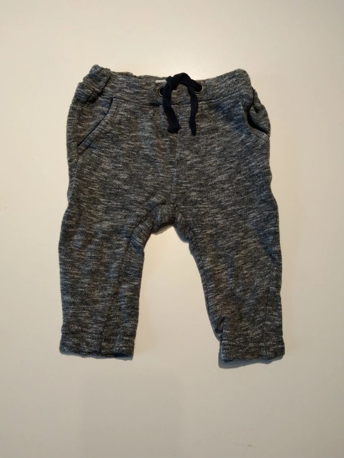 pantalon molleton jogging gris chiné garcon 6 mois Jean Bourget