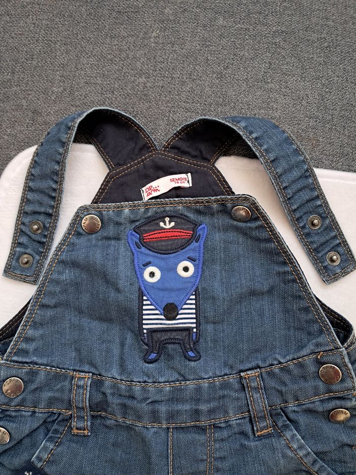 Salopette en jeans taille 12mois 74cm - photo numéro 3