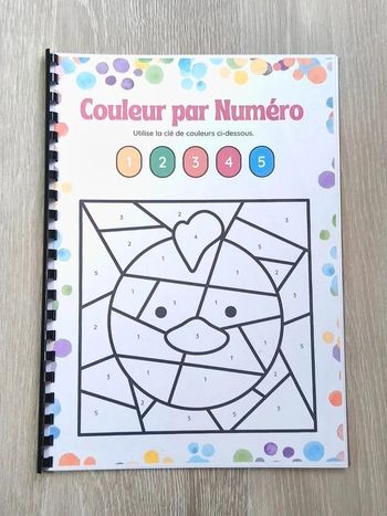 Livret de coloriage couleur par numéro