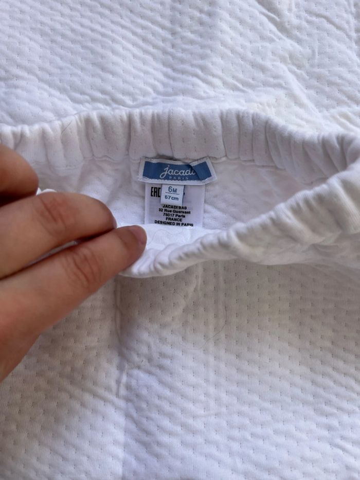 Ensemble blanc jacadi 6 mois - photo numéro 3