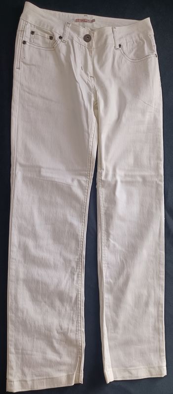 pantalon droit blanc taille S neuf