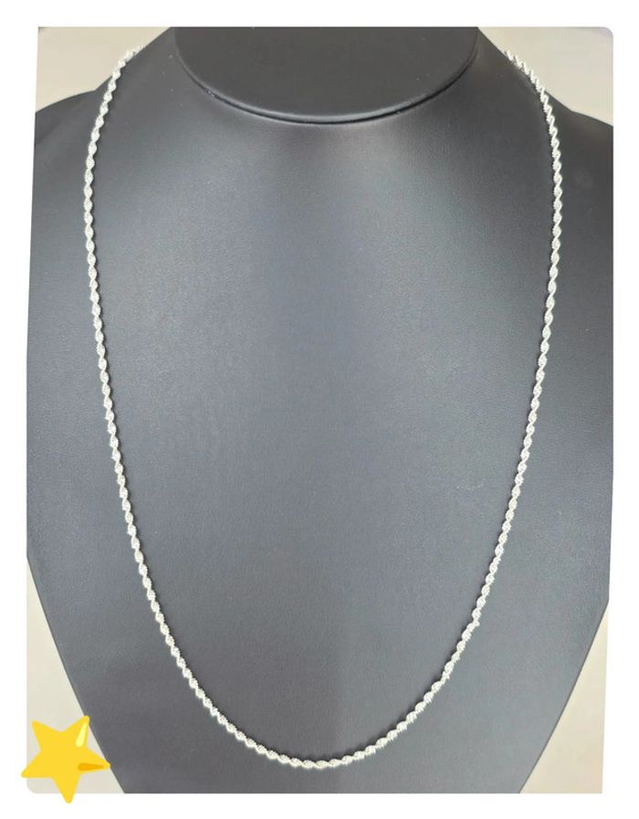 Collier maille Torsadé 2mm 55cm argent - photo numéro 2
