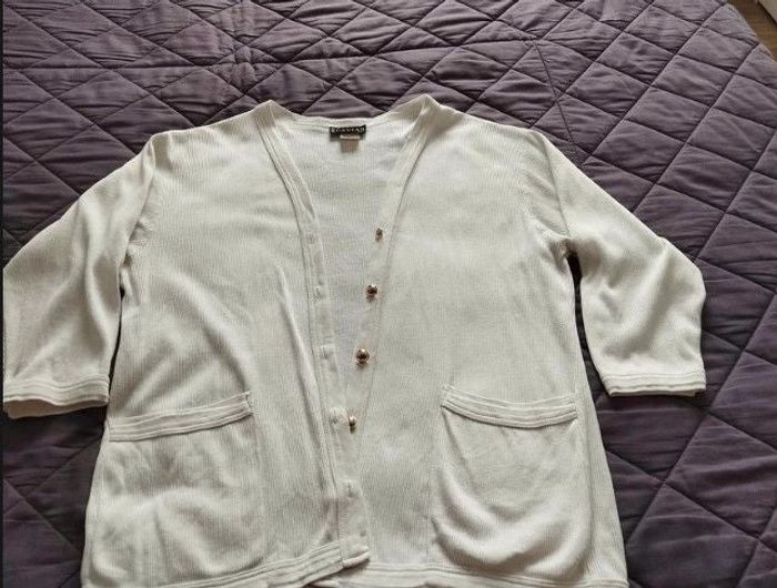 Cardigan long blanc