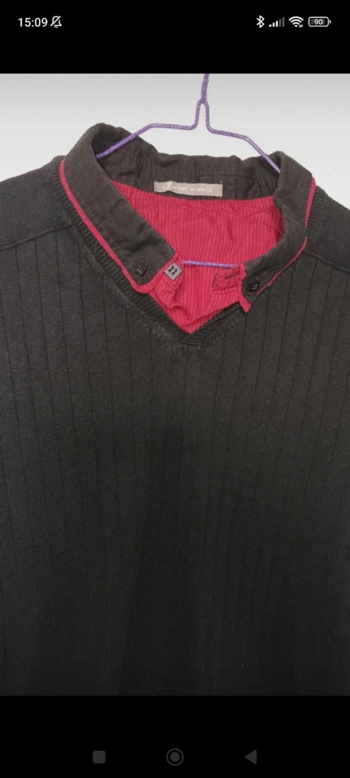 Pull col chemise Gémo - photo numéro 3