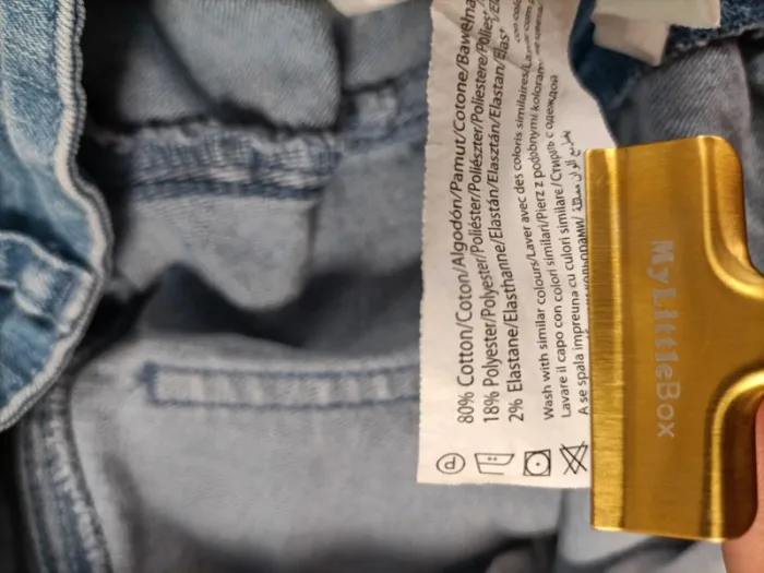 Short en jean bleu clair délavé taille haute Inextenso taille 42 A856 - photo numéro 11
