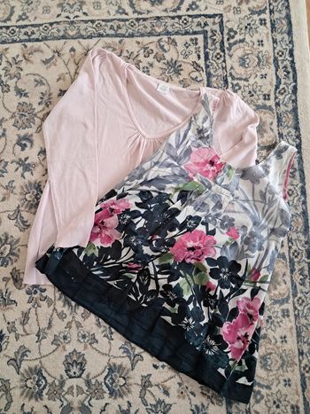 Tunique voile de coton 42 et pull camaieu