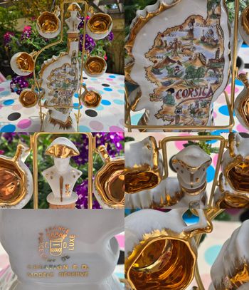 Superbe ensemble en porcelaine – Carte de Corse & Napoléon 