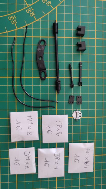 Lot pièces du fascicule n°16 pièce détachée Renault R8 Gordini 1/8 1/8ème Eaglemoss collections #D08