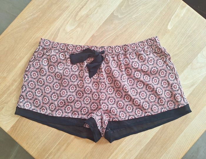 Bas de pyjama short femme M 38 rouge Etam