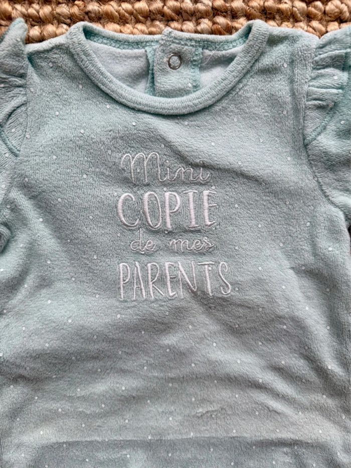 Pyjama velours Gemo 3mois / 60cm - photo numéro 2