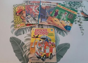 Lot de 5 BDs bugs bunny Lucky luke spirou la cathédrale Le piège diabolique