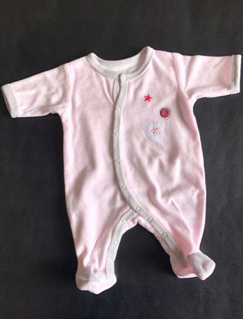 Pyjama rose pâle naissance U tout petit