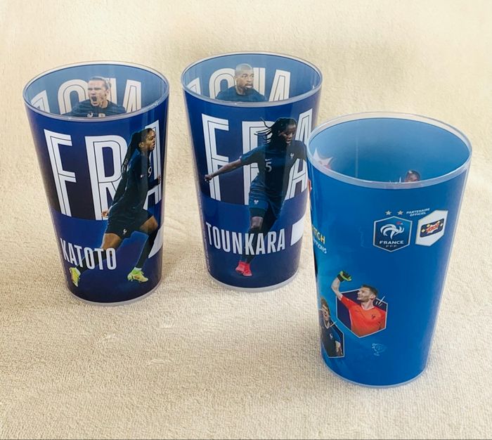 Lot 3 gobelets en plastique Futbol France - photo numéro 2