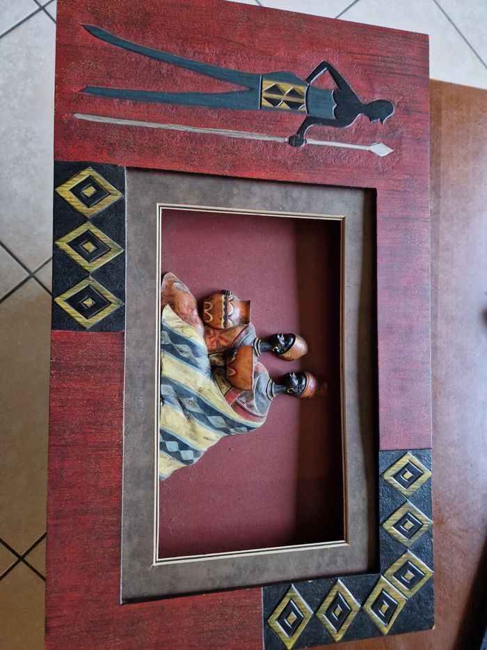 Cadre de décoration murale type africain