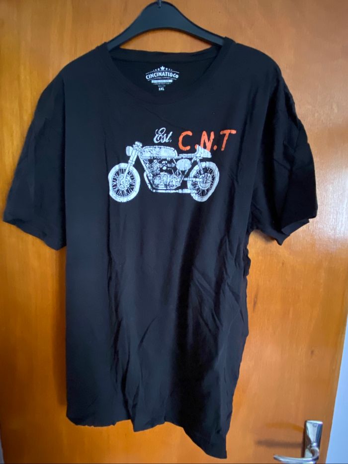 Tee shirt noir moto