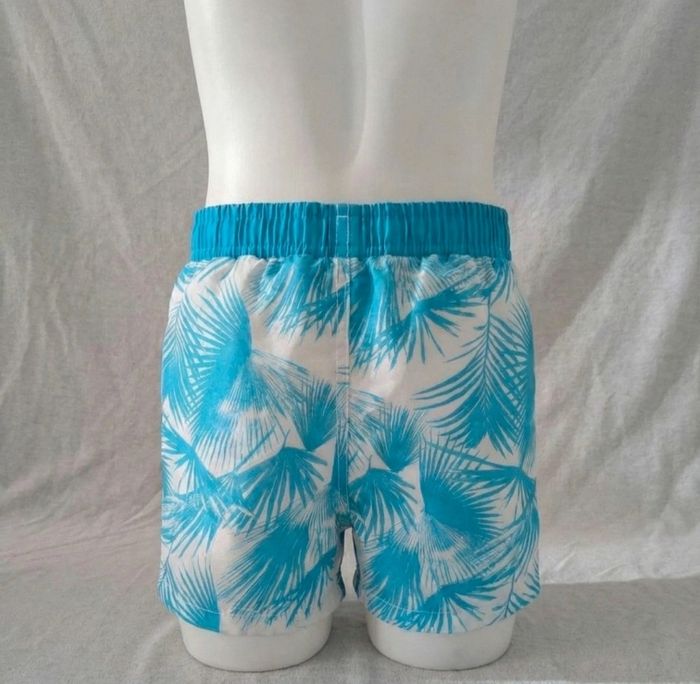 Short de bain bleu motifs palmiers - Inextenso 2 ans (92 cm) - photo numéro 2