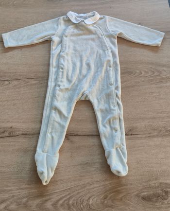 Pyjama velours à col 12 mois