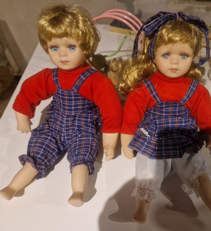 Superbe poupés vintage " les jumeaux " - photo numéro 5