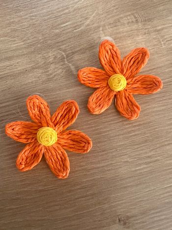 Boucles d’oreilles fleurs oranges