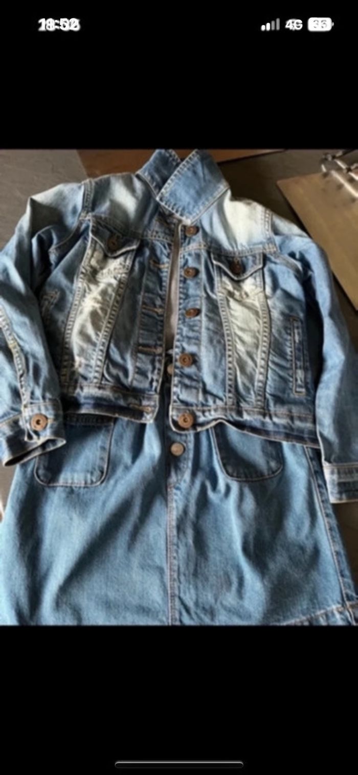 ensemble jupe et blouson jean kiabi - photo numéro 2