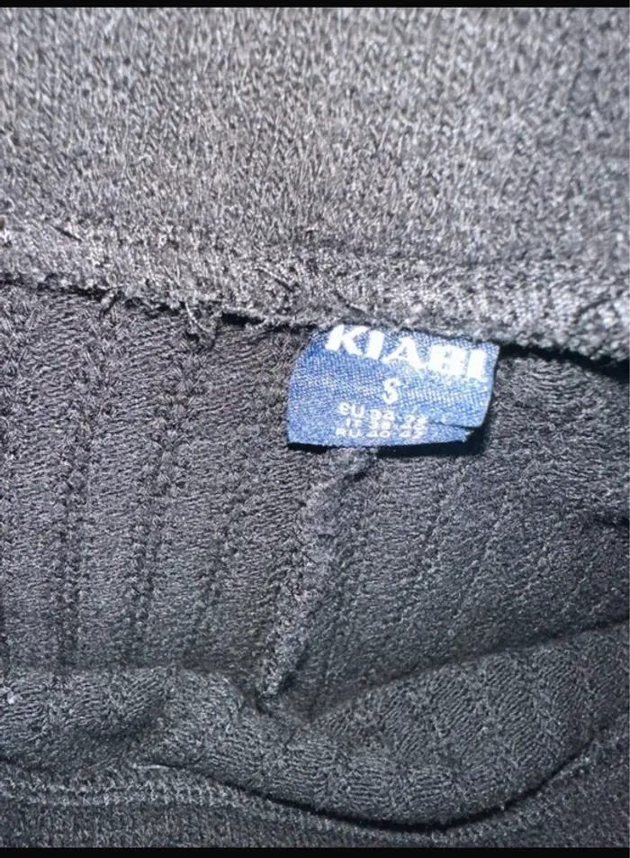 Pantalon flare cintré effet pattes d'éléphant noir Kiabi - photo numéro 2