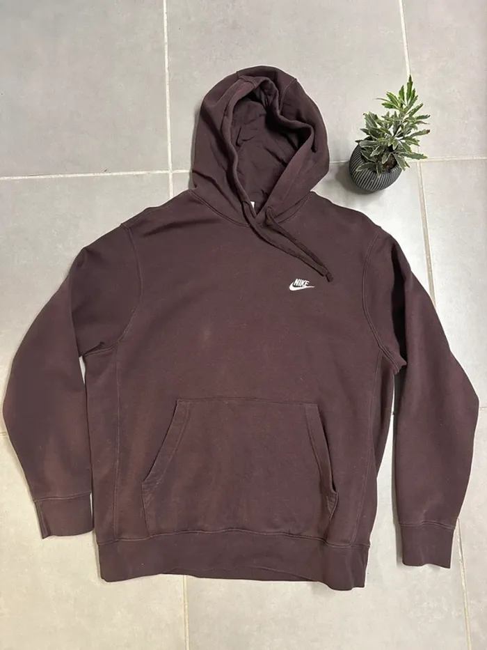 Pull Nike Bordeau à capuche
