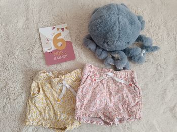 Lot 2 shorts culotte 6 mois obaibi