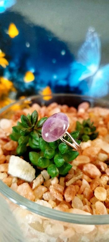 Bague Lithotherapie en Améthyste pure