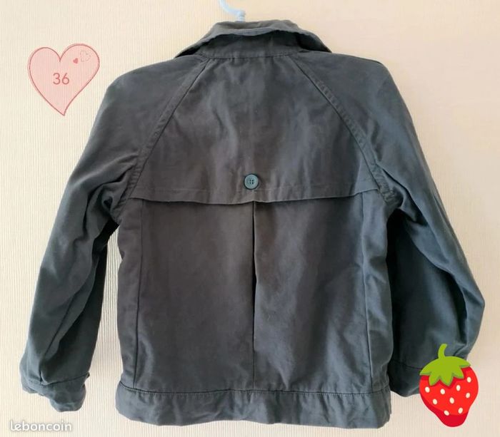 Joli veste paletot gris bleu 36 - photo numéro 2