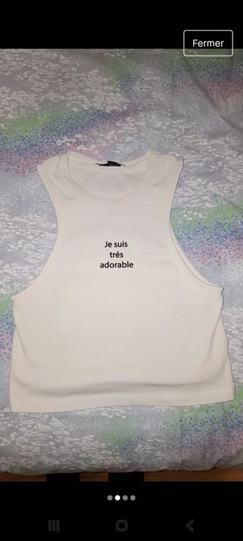 Crop top " je suis adorable "