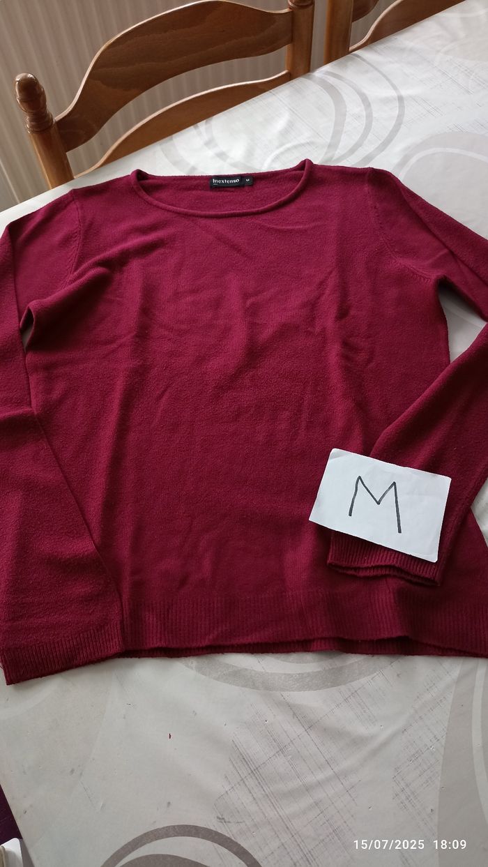 Pull cerise In extenso M