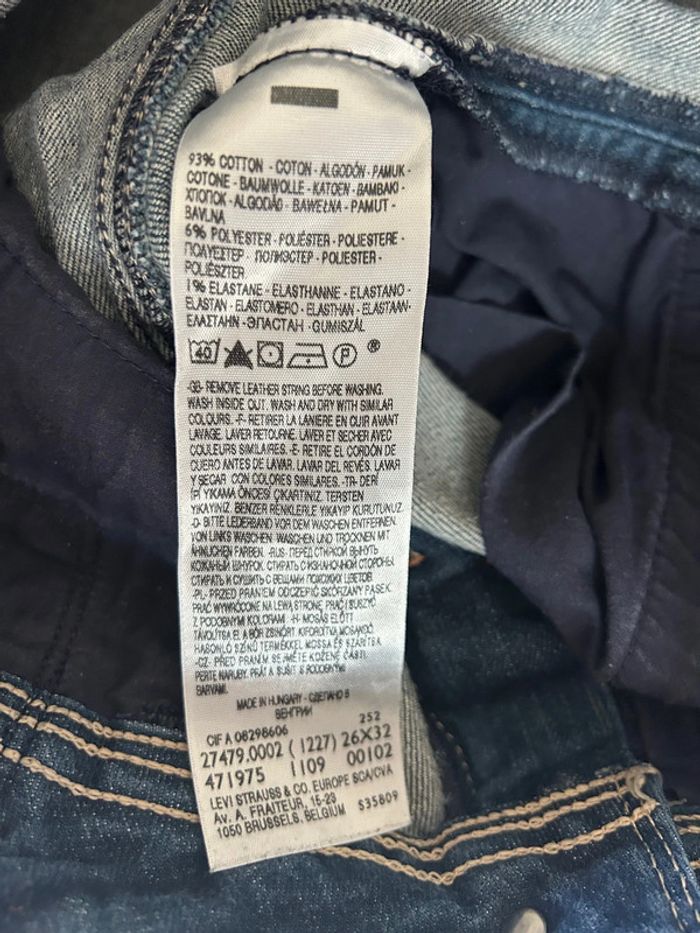 Jean bleu Levi’s Levis - superlow flare patte def - W26L32 - hippie taille 36 - photo numéro 6