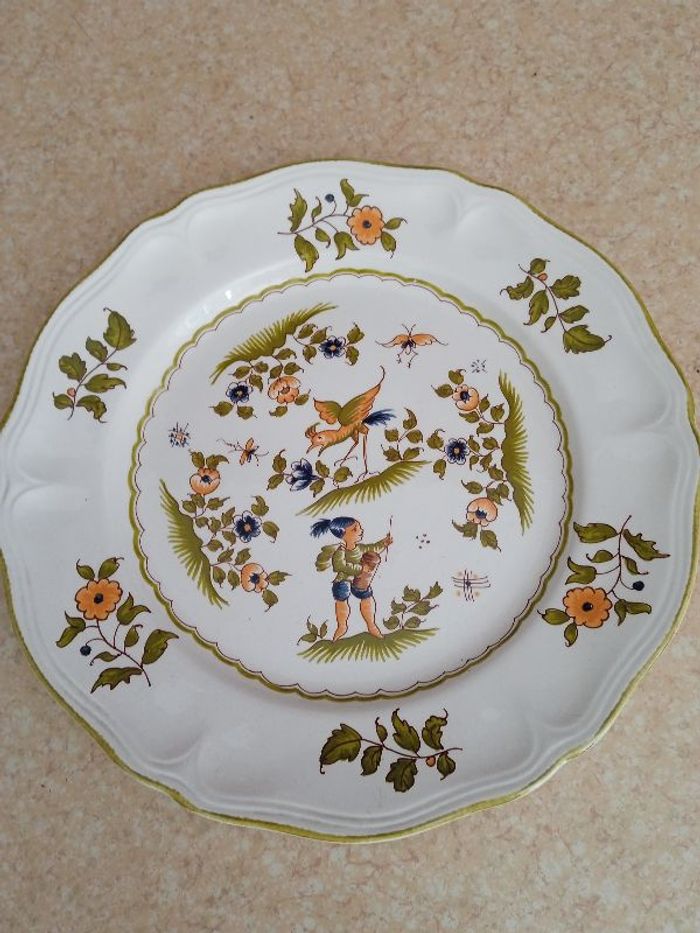 Assiette Faïence Moulin des Loups Orchies France