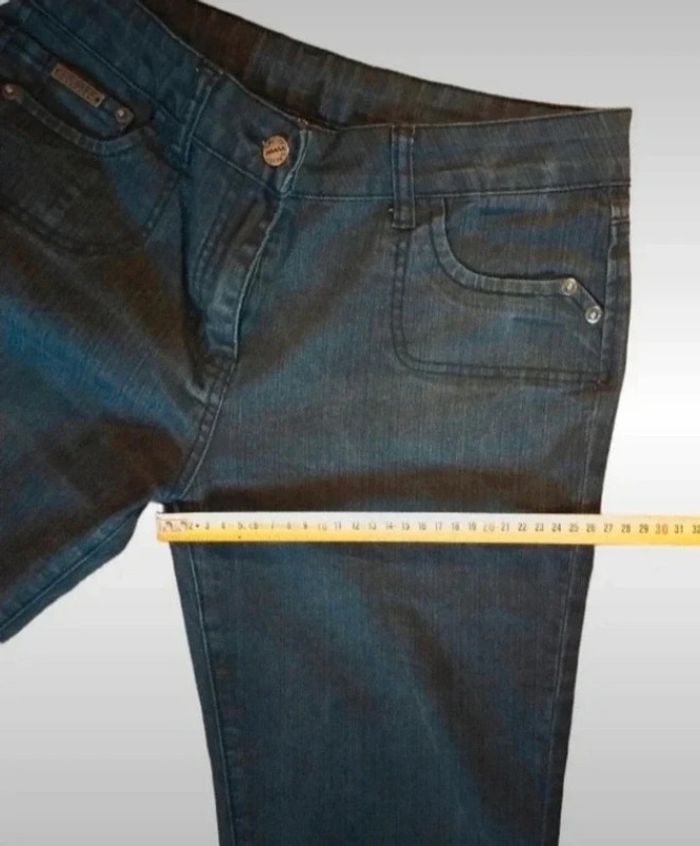 Jean stretch gris noir taille M  38 la city - photo numéro 8