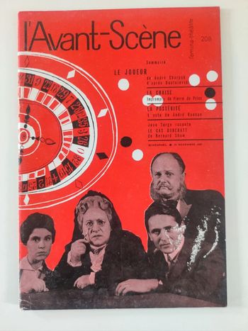 Livre théâtre L'avant-scène 208 1959 Le joueur Dostoïevski