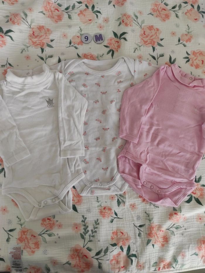 Lot de 3 bodys orchestra et bout'chou.