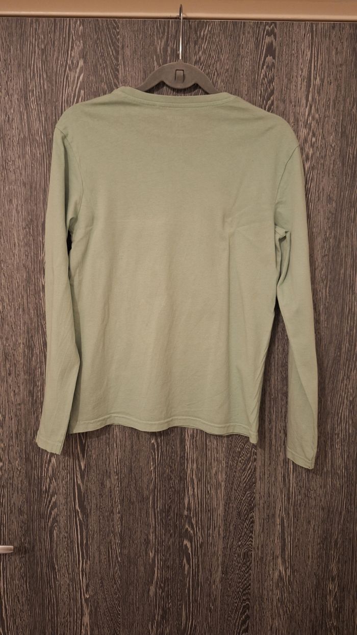 Tee-shirt manches longues vert clair imprimé gamer - photo numéro 2