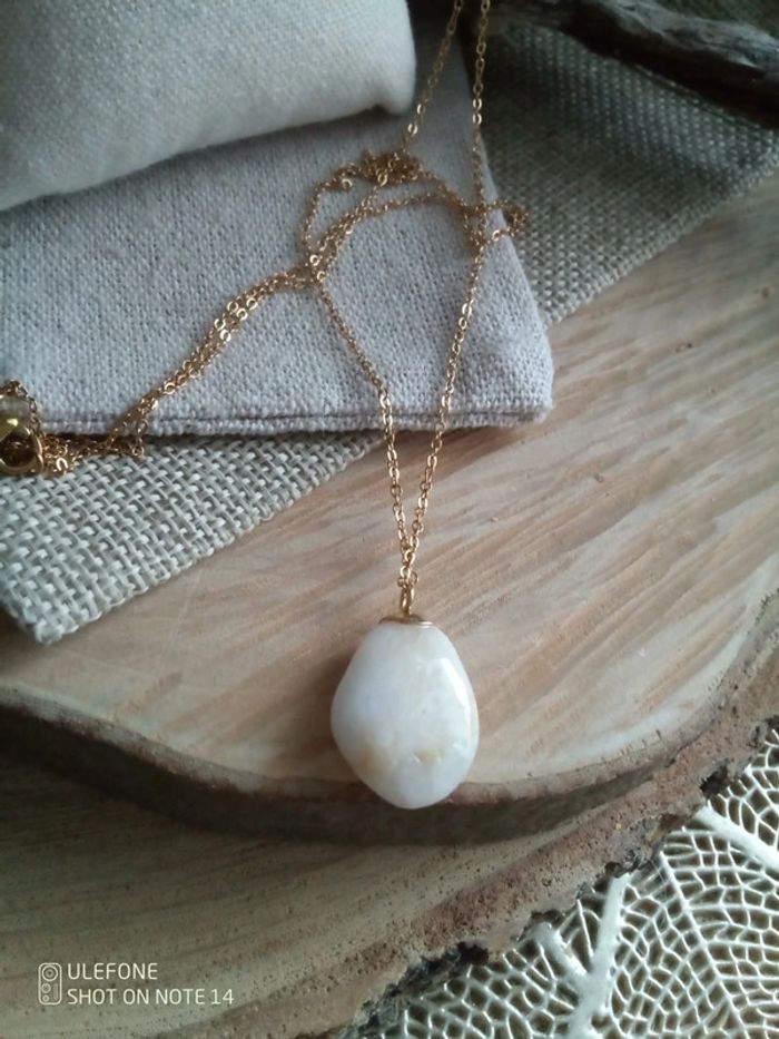 Collier pierre de la plage de côte landaise - photo numéro 3